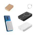 AMPERE 10. Magnetyczny power bank 10 000 mAh z superszybką ładowarką bezprzewodową 15 W wykonany w ABS pochodzącego z recyklingu (100% rABS)