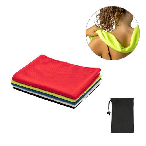BERNAL. Ręcznik chłodzący sportowym, z poliestru z recyklingu (100% rPET) z pokrowcem z non-woven