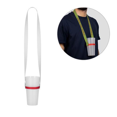 BOLTON. ZESTAW Smycz SUBLIMACJA Długa II (20 mm) Duo z silikonowym uchwytem na kubek