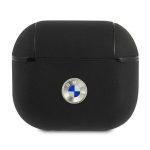 Etui BMW Genuine Leather Silver Logo na AirPods 3 - czarne