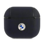 Etui BMW Genuine Leather Silver Logo na AirPods 3 - granatowe