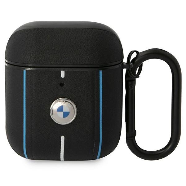 Etui BMW Leather Color Lines na AirPods 1 / 2 - czarna