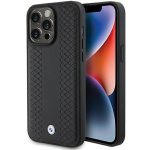 Etui BMW Leather Diamond Pattern na iPhone 15 Pro - czarne