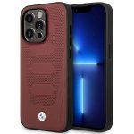 Etui BMW Leather Seats Pattern MagSafe na iPhone 14 Pro Max - burgundowe