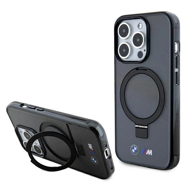 Etui BMW Ring Stand M Collection MagSafe na iPhone 15 Pro - czarne