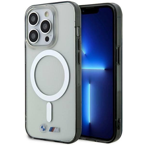 Etui BMW Silver Ring MagSafe na iPhone 14 Pro Max - przezroczyste