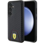 Etui Ferrari Carbon Stitched Bottom na Samsung Galaxy S24 - czarne