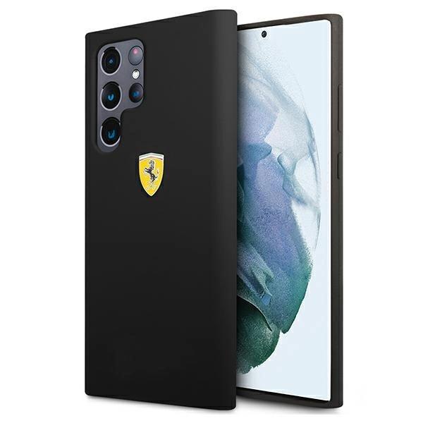 Etui Ferrari On Track Silicone na Samsung Galaxy S22 Ultra - czarne
