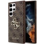 Etui Guess 4G Big Metal Logo na Samsung Galaxy S24 Ultra - brązowe