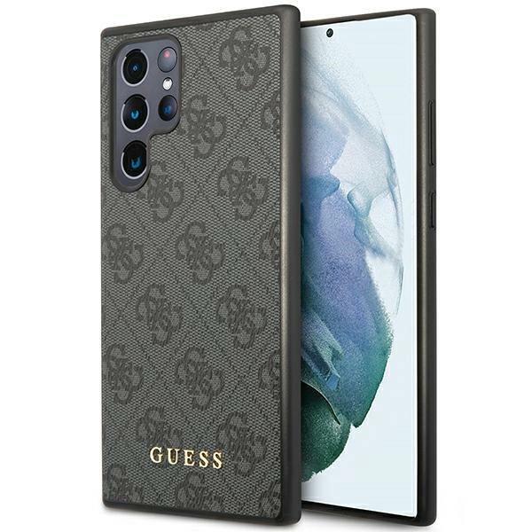 Etui Guess 4G Metal Gold Logo na Samsung Galaxy S24 Ultra - czarne