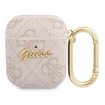 Etui Guess 4G Script Metal Collectionna AirPods 1 / 2 - różowe