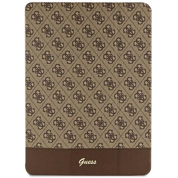 Etui Guess 4G Stripe Allover na iPad Pro 12.9" - brązowe