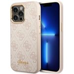 Etui Guess 4G Vintage Gold Logo na iPhone 14 Pro - różowe