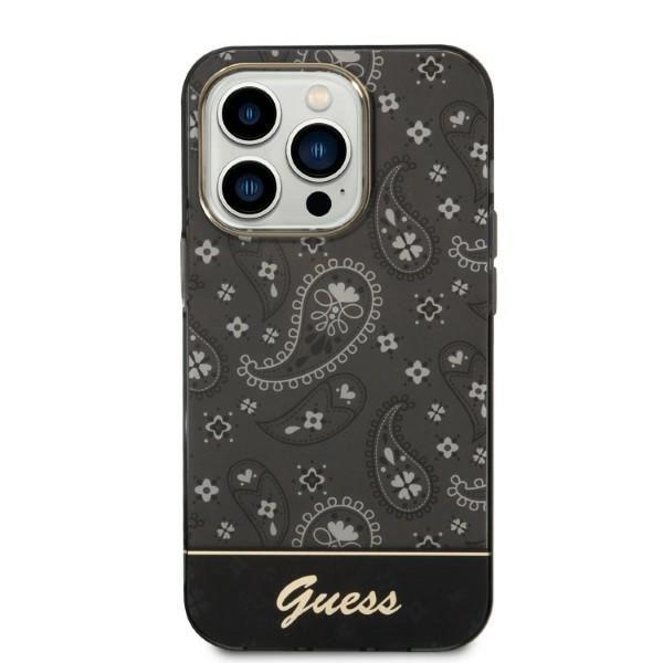 Etui Guess Bandana Paisley na iPhone 14 Pro 6,1" - czarne