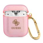 Etui Guess Glitter Collection na AirPods 1/2 - różowe