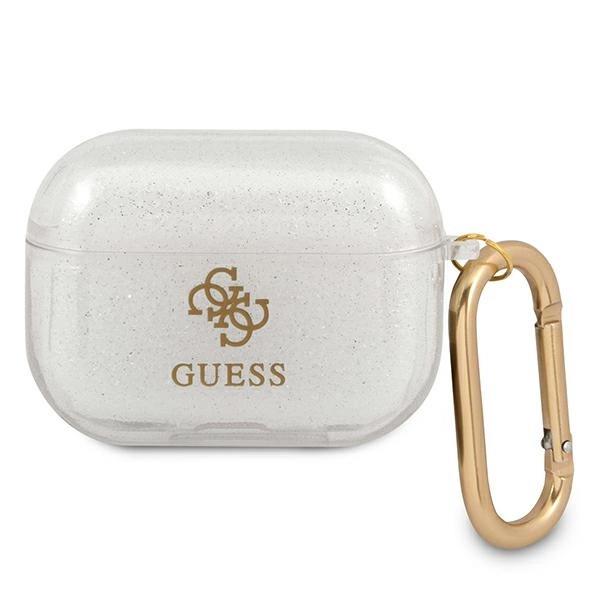Etui Guess Glitter Collection na AirPods Pro - przezroczyste