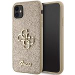 Etui Guess Glitter Script Big 4G na iPhone 11 / Xr - złote
