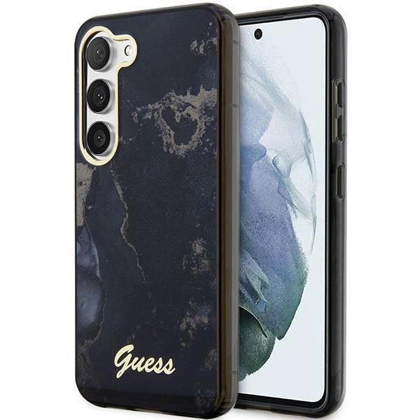 Etui Guess Golden Marble Collection S23+ - czarne