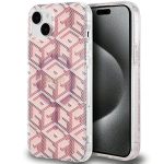 Etui Guess IML GCube MagSafe na iPhone 15 Plus / 14 Plus - różowe
