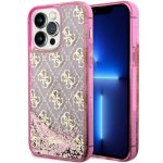 Etui Guess Liquid Glitter 4G Transculent na iPhone 14 Pro Max - różowe