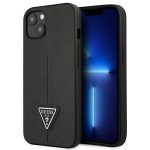 Etui Guess Saffiano Triangle Logo na iPhone 13 mini - czarne