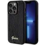 Etui Guess Sequin Script Metal na iPhone 13 Pro Max - czarne