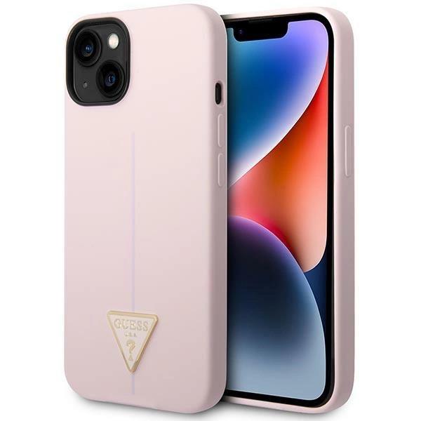 Etui Guess Silicone Triangle na iPhone 14 6,1" - fioletowe