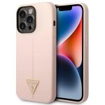 Etui Guess Silicone Triangle na iPhone 14 Pro - różowe
