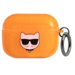 Etui Karl Lagerfeld Choupette Head na AirPods Pro cover - pomarańczowe