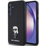 Etui Karl Lagerfeld Fixed Glitter Ikonik Logo Metal Pin na Samsung Galaxy A55 - czarne