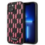 Etui Karl Lagerfeld Monogram Plaque na iPhone 13 mini - różowe