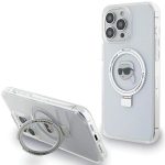Etui Karl Lagerfeld Ring Stand Karl Head MagSafe do iPhone 15 Pro - białe