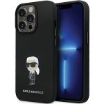 Etui Karl Lagerfeld Silicone Ikonik Metal Pin na iPhone 14 Pro - czarne