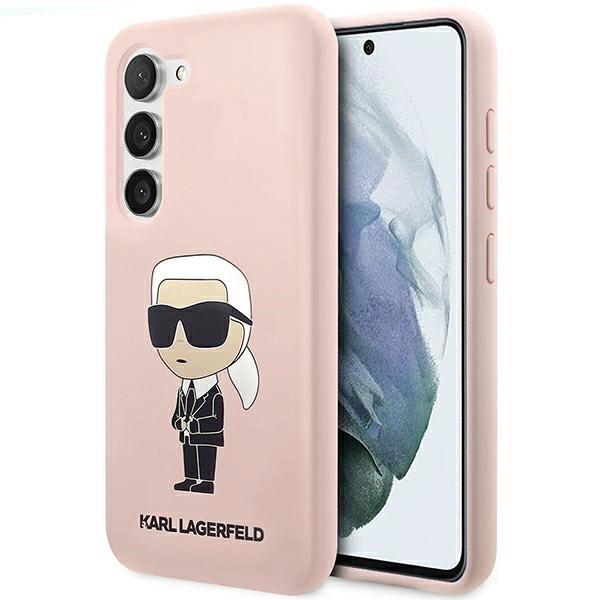 Etui Karl Lagerfeld Silicone Ikonik na Samsung Galaxy S23 - różowe