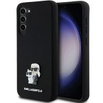 Etui Karl Lagerfeld Silicone Karl&Choupette Metal Pin na Samsung Galaxy S24+ - czarne