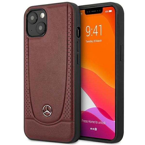Etui Mercedes Leather Urban Bengale na iPhone 13 / 14 / 15 - bordowe