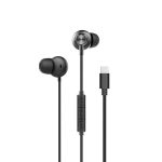 Forever słuchawki przewodowe Music Soul dokanałowe USB-C czarne
