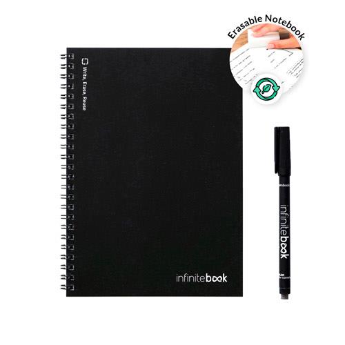 INFINITEBOOK LINED A5. Infinitebook z elastyczną okładką i 15 stronami do tablicy w linie