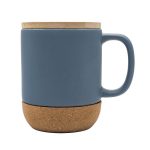 Kubek ceramiczny z bambusową przykrywką Giulia, szary