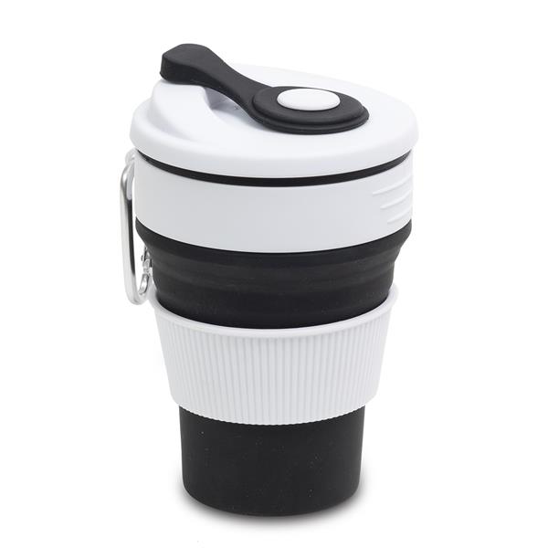 Kubek silikonowy Flexi 350 ml, czarny