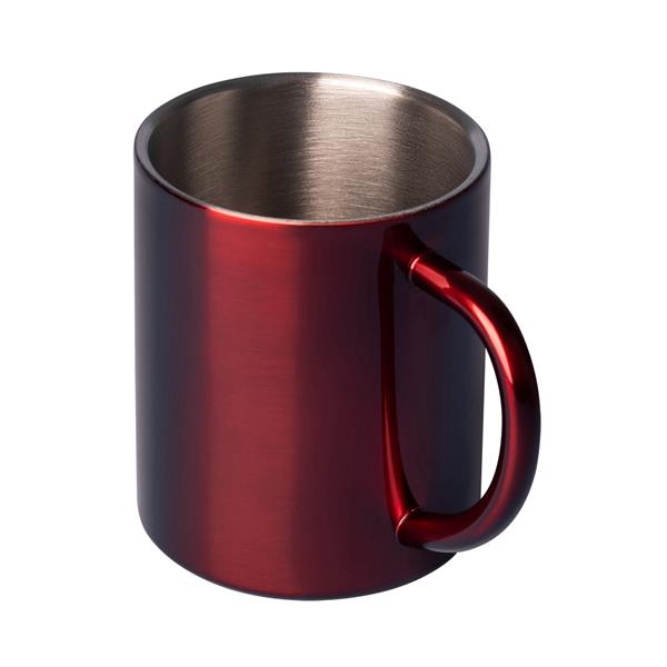 Kubek stalowy Stalwart 300 ml, czerwony
