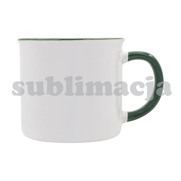 Kubek z powłoką sublimacyjną Ars 400 ml, ciemny zielony