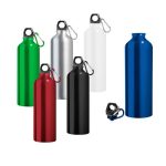 LANDSCAPE L. Aluminiowa butelka sportowa z karabińczykiem 800 ml