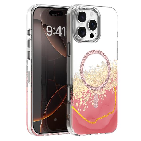 Nakładka Epoxy Mag do iPhone 16 Pro Max 6,9" różowa