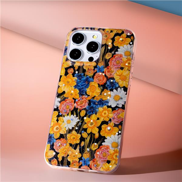 Nakładka Glow Glam do iPhone 17 6,3" pomarańczowa