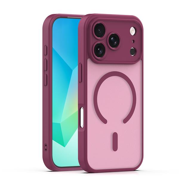 Nakładka Mag Matt do iPhone 17 Pro / 18 Pro 6,3'' bordowa camera protection