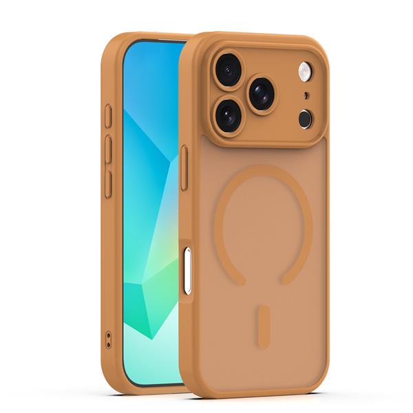 Nakładka Mag Matt do iPhone 17 Pro / 18 Pro 6,3'' brązowa camera protection