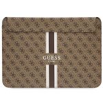 Pokrowiec Guess 4G Printed Stripes na laptopa 16" - brązowy