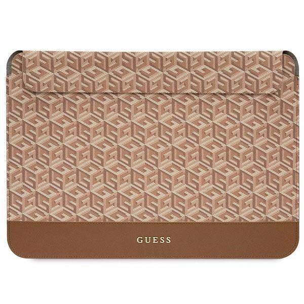 Pokrowiec Guess GCube Stripes na laptopa 14" - brązowy
