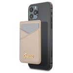 Portfel MagSafe Guess Saffiano - złoty